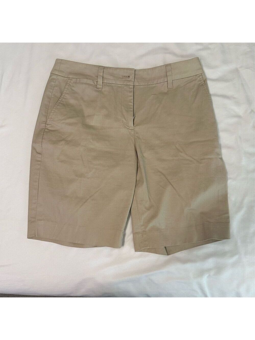 Talbots Women's Chino Shorts Size 6 Beige Casual Summer 10.5" Inseam